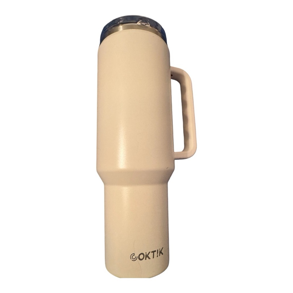 OKTIK White Stainless Steel Travel Thermos Flask 17oz.